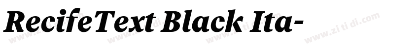 RecifeText Black Ita字体转换
